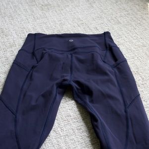 Lululemon, Size 8, Navy Blue pants with side pockets